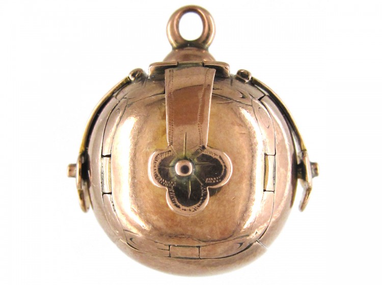 Gold Masonic Ball Pendant