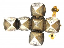 Gold Masonic Ball Pendant