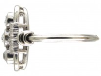 Art Deco Oval Shaped Diamond Ring