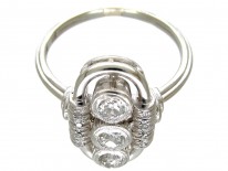 Art Deco Oval Shaped Diamond Ring