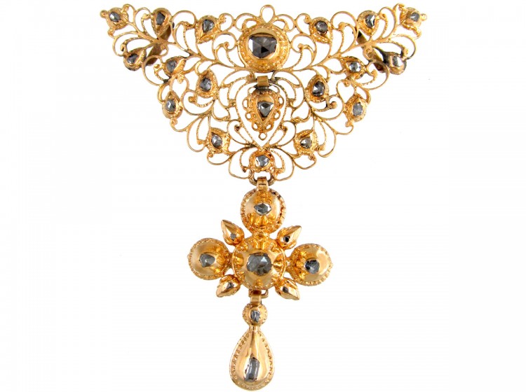 Early 18th Century Spanish Diamond & Gold Pendant