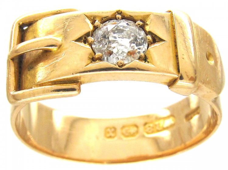 Victorian Diamond Set Buckle Ring