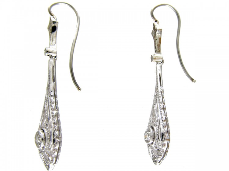 Art Deco Diamond Drop Earrings
