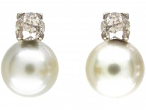 Pearl ​& Diamond Earrings
