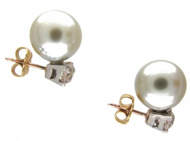 Pearl ​& Diamond Earrings