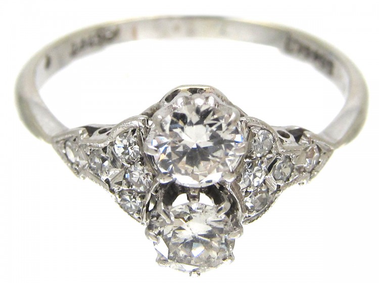 Art Deco Two Stone Diamond Ring