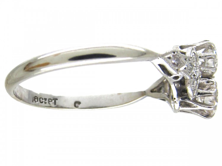 Art Deco Two Stone Diamond Ring (468F) | The Antique Jewellery Company