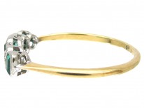Edwardian Emerald & Diamond Five Stone Ring