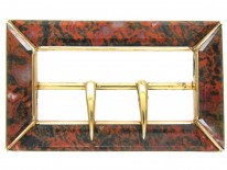 Victorian Scottish 15ct Gold & Agate Buckle