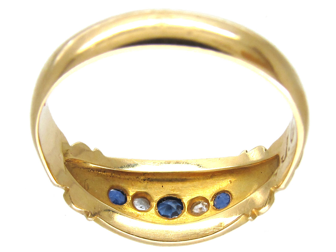 Victorian Sapphire & Diamond Ring (27 O) 