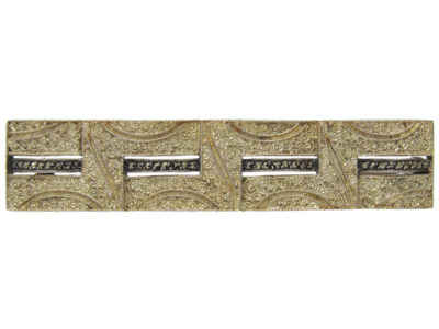 Theodor Farhner Art Deco Silver Gilt Brooch