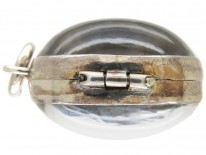 Victorian Rock Crystal Oval Silver Locket