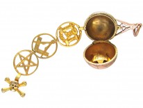 9ct Gold Masonic Globe Pendant