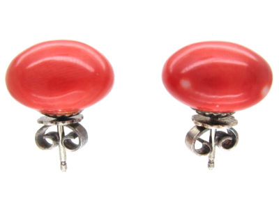 Coral Bouton Earrings