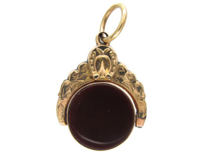 9ct Gold Horseshoe Motif Swivel Seal