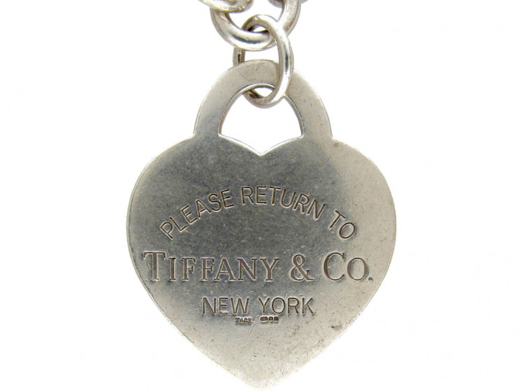Tiffany Silver Heart Tag Bracelet