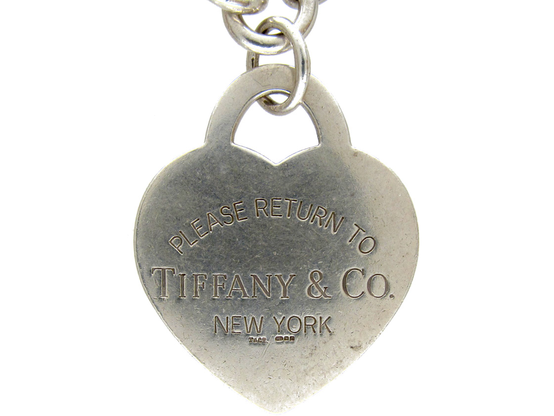 Tiffany Silver Heart Tag Bracelet (526F) | The Antique Jewellery Company