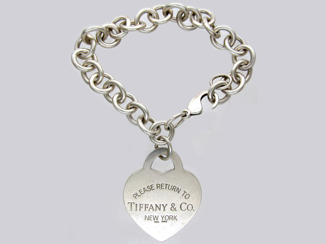 Tiffany Silver Heart Tag Bracelet (526F) | The Antique Jewellery Company