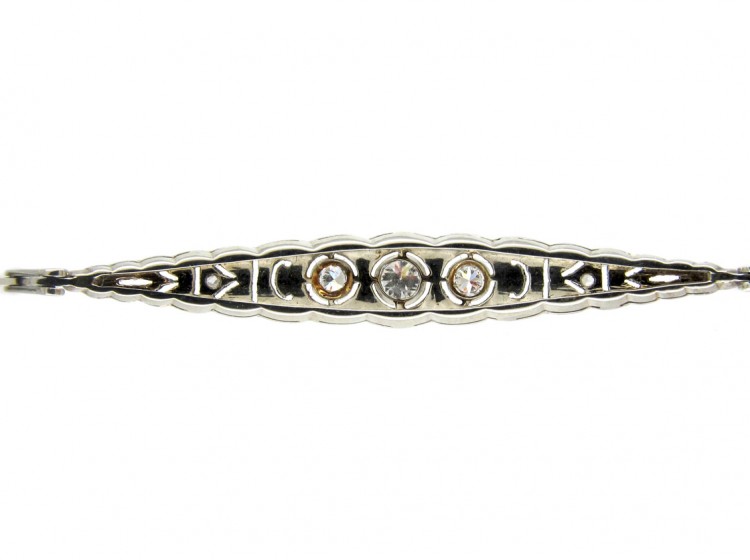 Edwardian 18ct White Gold & Diamond Bracelet