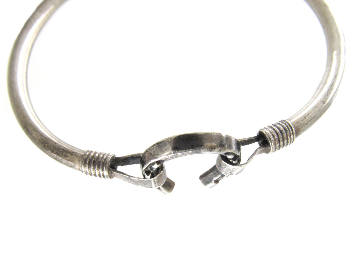 Silver Horseshoe Bangle 520F The Antique Jewellery Company