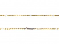 Edwardian Natural Pearl 15ct Gold Chain