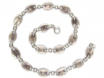 Silver Ornate Links Art Deco Necklace