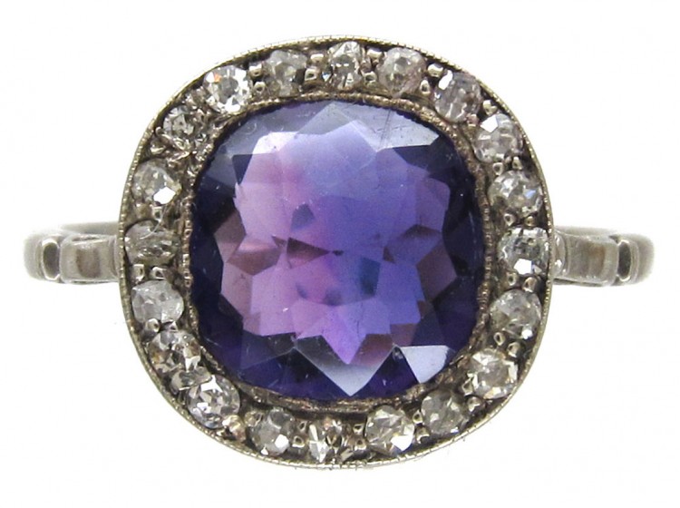 Edwardian Amethyst & Diamond Ring