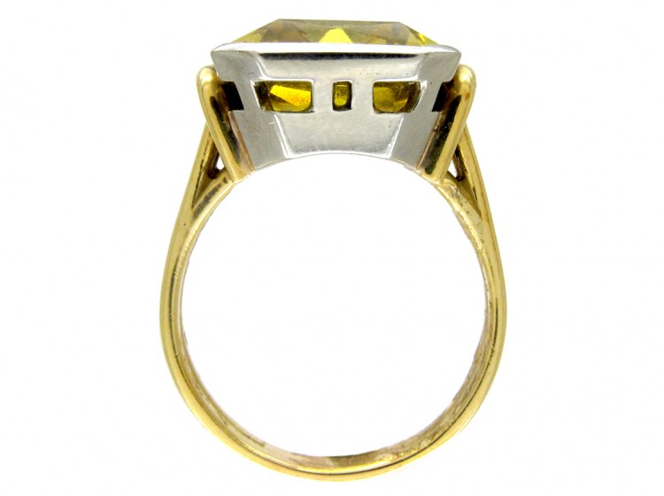 Synthetic Yellow Sapphire 18ct Gold Ring
