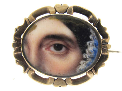 Georgian Miniature Eye Brooch