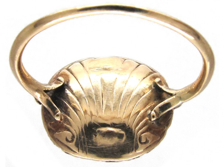 Georgian Almandine Garnet & Diamond Ring