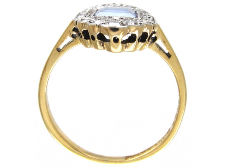 Art Deco Sapphire & Diamond Marquise Ring