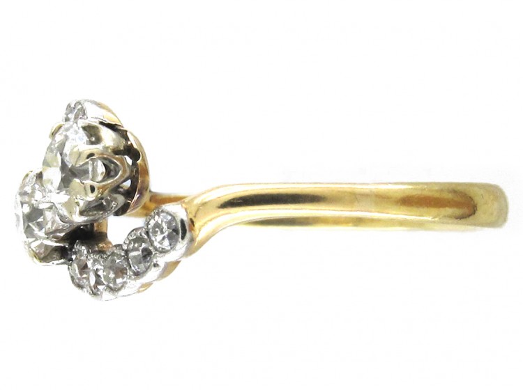 Edwardian Two Diamond Twist Ring