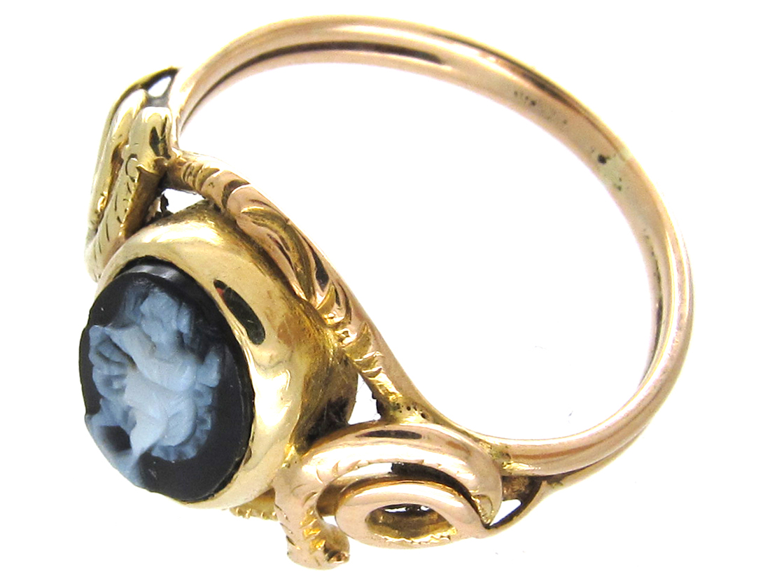 Early Victorian Sardonyx Dancing Nymph & Snakes Ring (640F) | The ...
