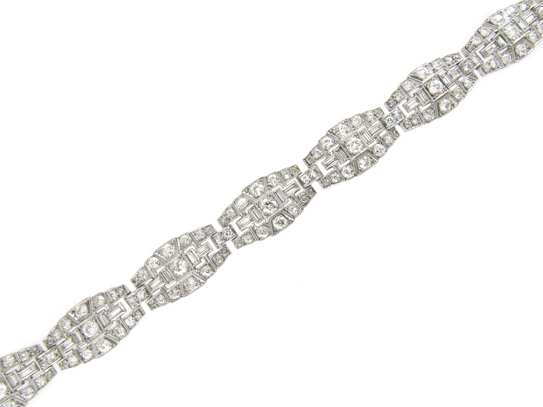 Art Deco Diamond & Platinum Bracelet by Mcteigue & Co (671F) | The ...