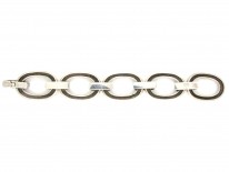 Silver Large Circle Link Bracelet