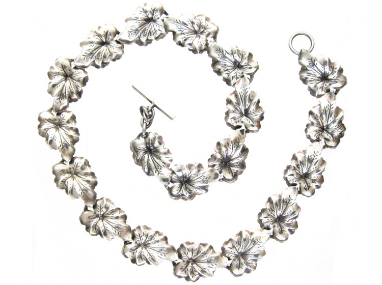 Danish Silver Leaf Necklace By From
