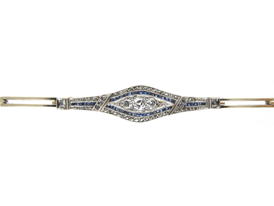 Diamond Sapphire Art Deco Bracelet (667F) The Antique