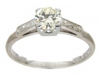 18ct White Gold & Platinum Diamond Solitaire Ring