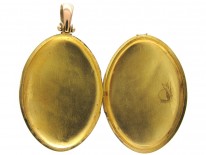 Large Victorian 9ct Gold Oval Locket