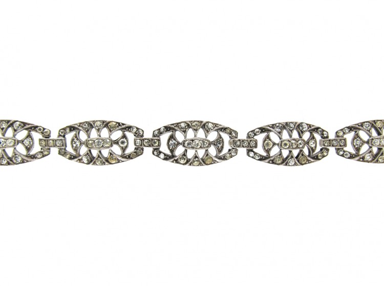 Silver & Paste Art Deco Bracelet