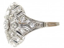 Art Deco Diamond & Pierced Work Ring