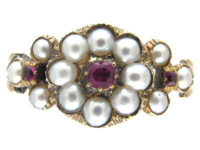 Regency Natural Pearl & Ruby Ring