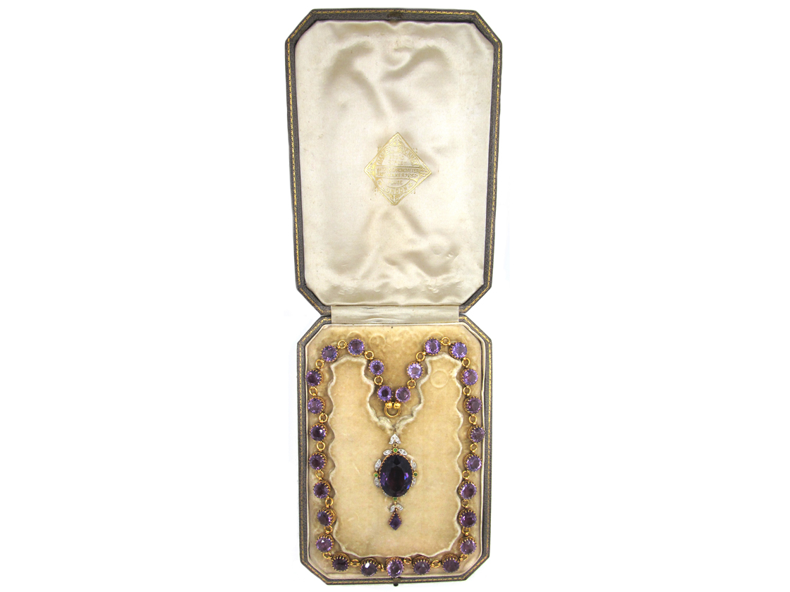 18ct Gold Suffragette Necklace & Pendant in Original Case (677F) | The ...