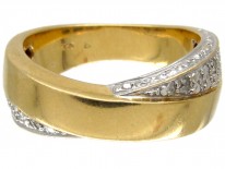 18ct Gold & Diamond Twisted Band Ring by Balmain