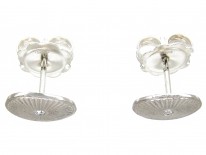 Oval Platinum & Diamond Earrings