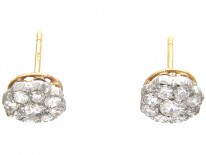 Edwardian Diamond Cluster Earrings