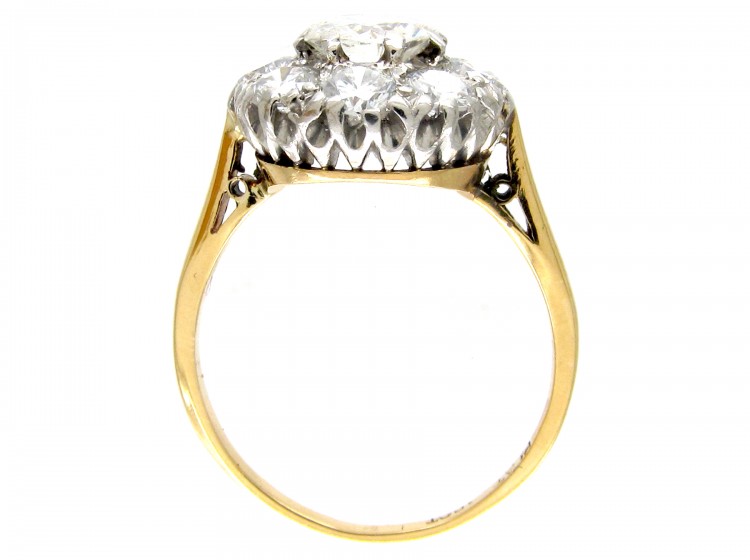 Large Edwardian Diamond Cluster Ring