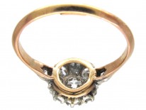 Edwardian Cluster Ring with Diamond Shoulders