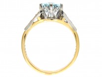 Art Deco Aquamarine & Diamond Ring