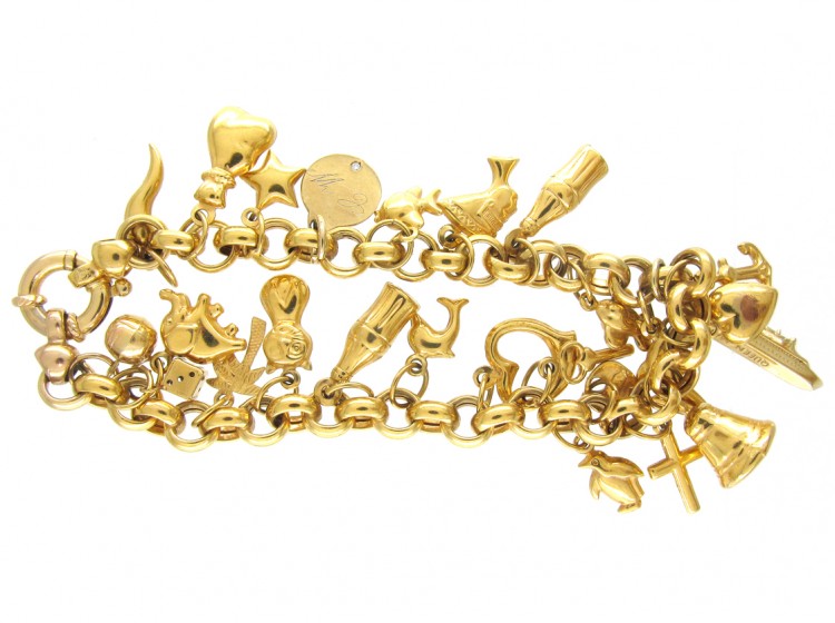 9ct Gold Multi Charm Bracelet